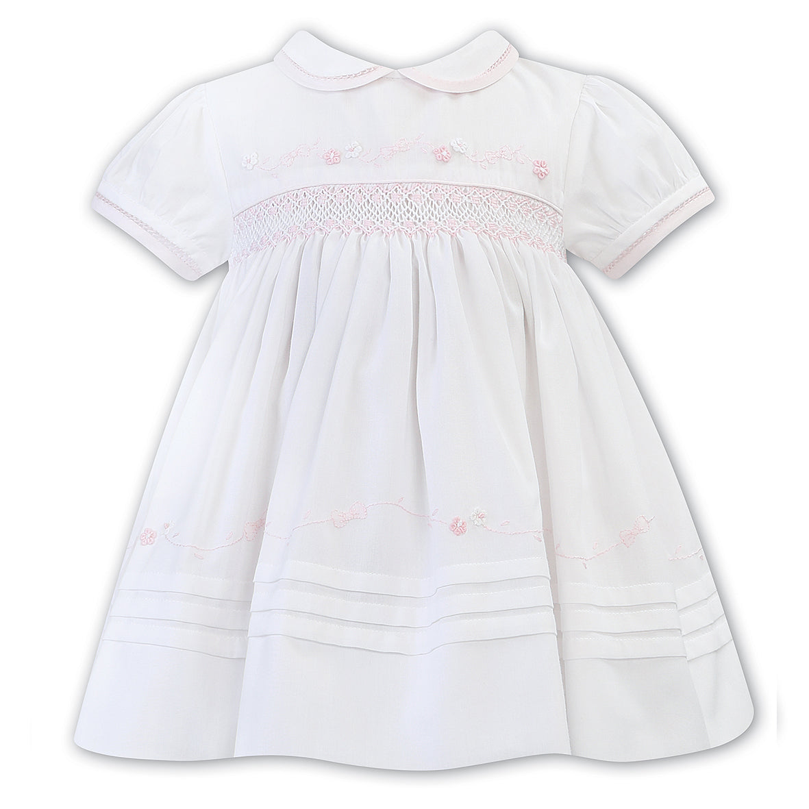 Sarah Louise, Dress, Sarah Louise - White hand smocked dress 012265