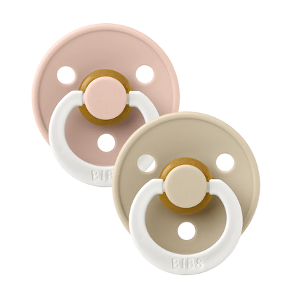Bibs, dummy, Bibs - Twin dummy pack, Blush Glow/Vanilla Glow
