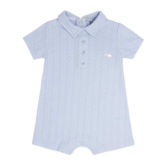 blues baby, rompers, blues baby - baby boys pale blue romper BB0296