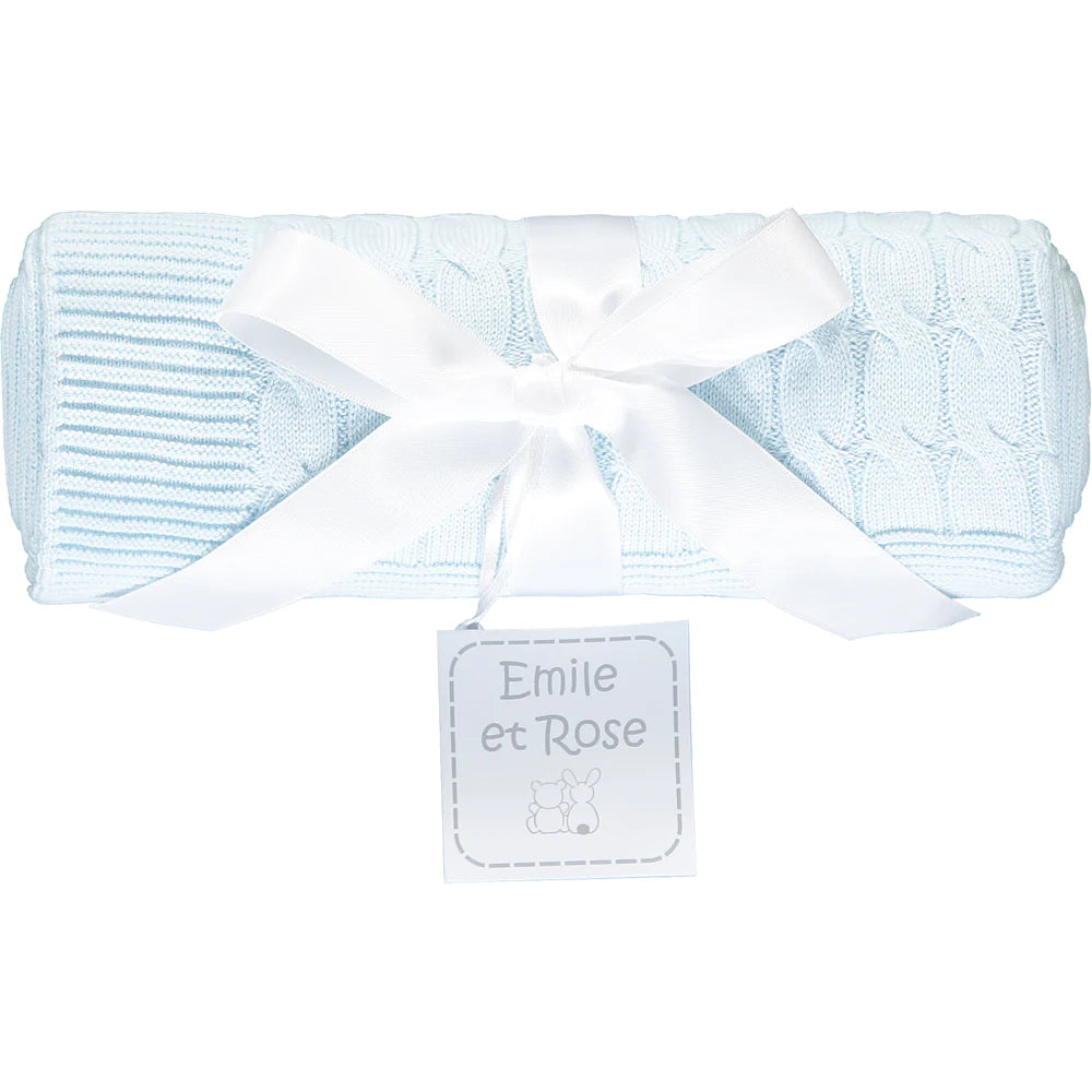 Emile et Rose, blanket, Emile et Rose - Pale blue blanket Gino