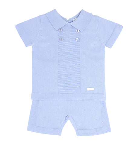blues baby, 2 piece set, blues baby -  2 piece knitted top and short set, BB0276