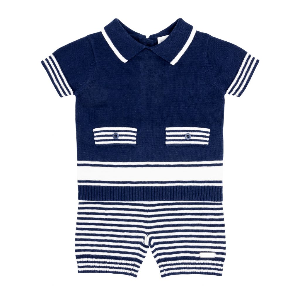 blues baby, Outfits, blues baby - Navy 2 piece knitted outfit BB0262