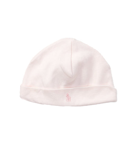 Ralph Lauren - baby pull on hat - pink | Betty McKenzie