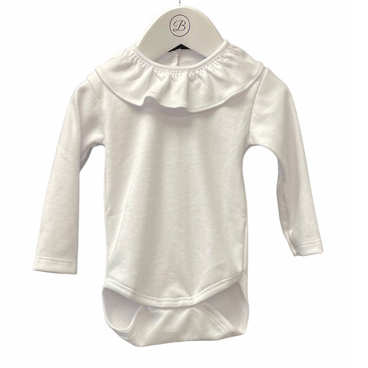 Rapife - frill collar vest 902, white | Betty McKenzie