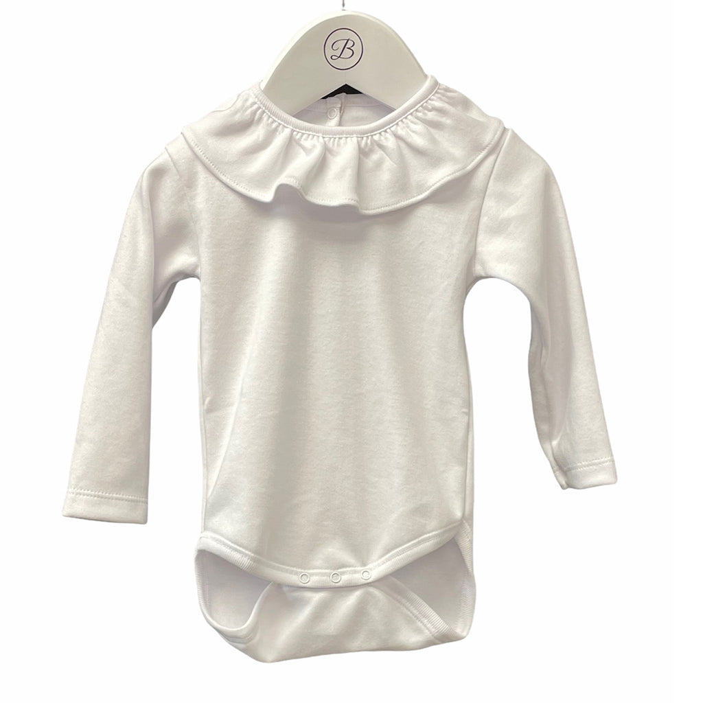 Rapife - frill collar vest 902, white | Betty McKenzie