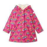 Hatley, raincoat, Hatley - Rainy Rainbows Sherpa Lined Raincoat