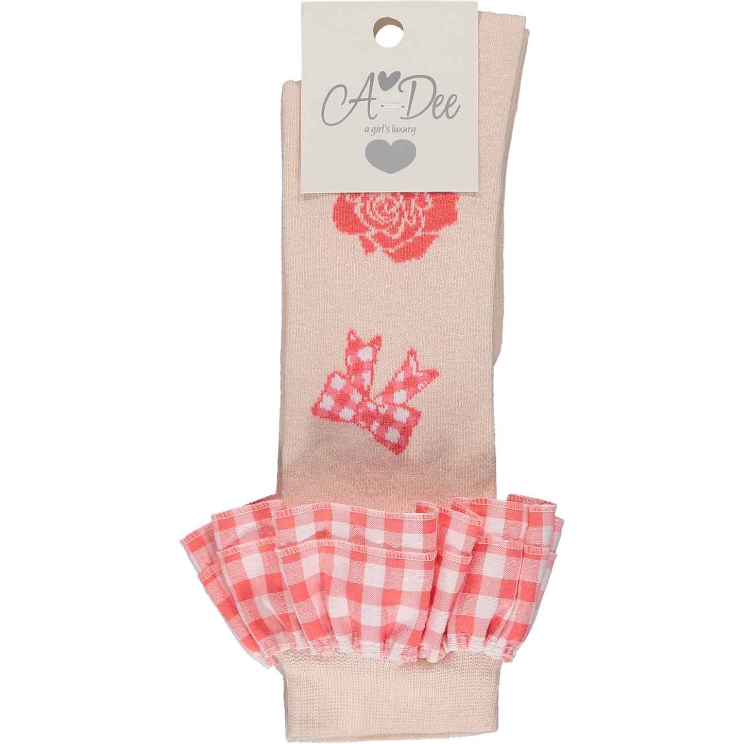 A'Dee, socks, A'Dee - Rose Print Knee High Socks, Yasmina