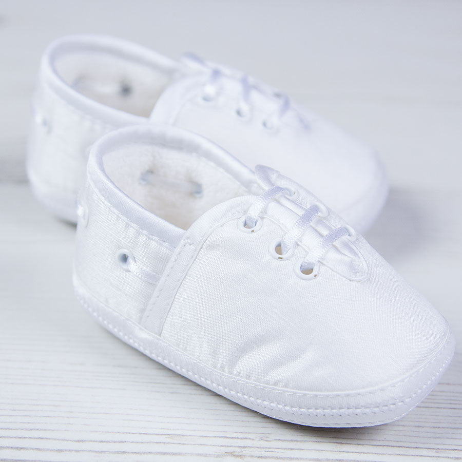 Sarah Louise, shoes, Sarah Louise Boys Christening Shoes - White 004402