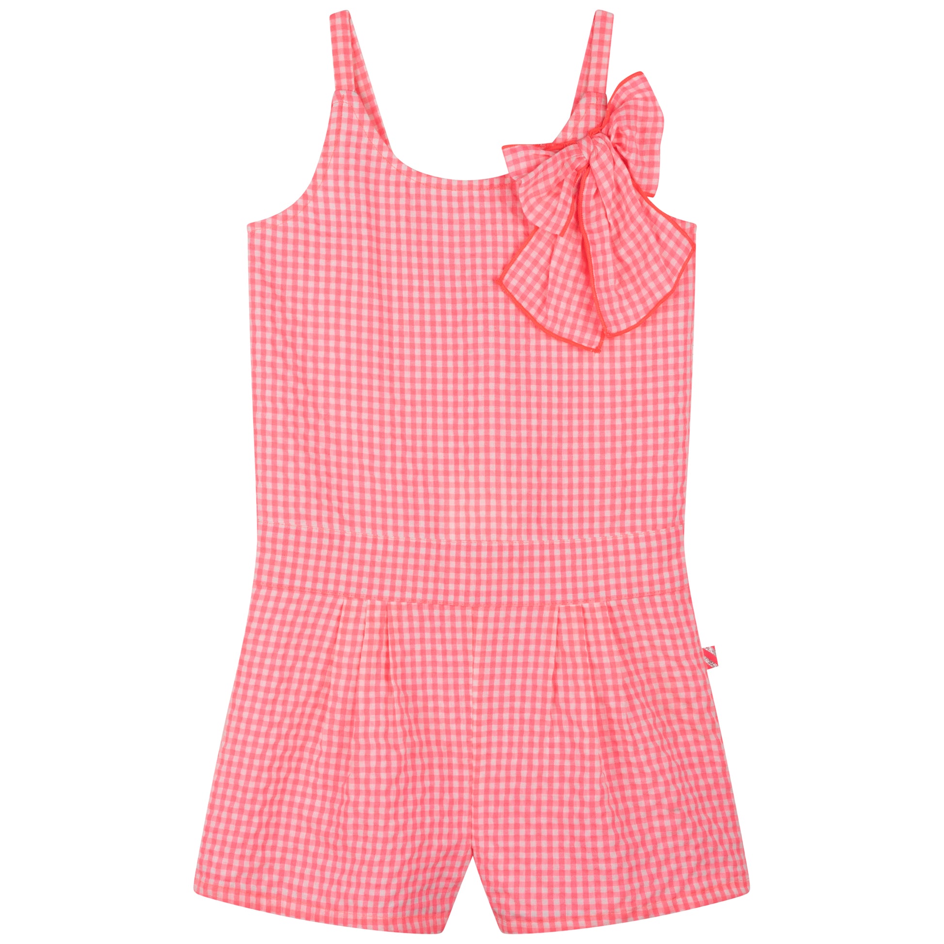 Billieblush, playsuit, Billieblush - Pink and white check playsuit, U14507