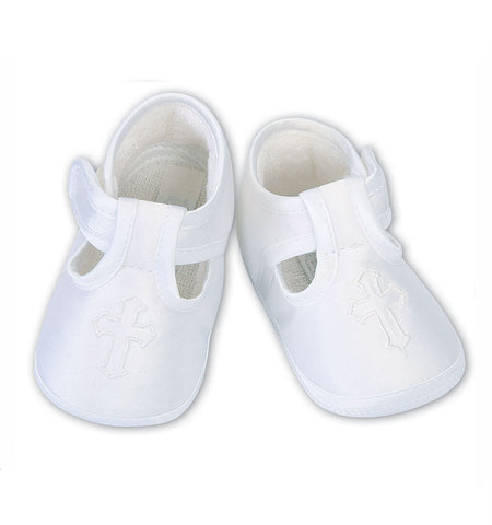 Sarah Louise, shoe, Sarah Louise - white Christening shoes  004482