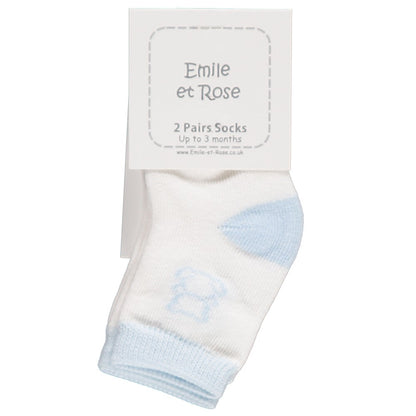 Emile et Rose, socks, Emile et Rose - baby boys socks 2 pairs 4620 Alpine