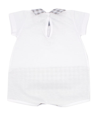 Rapife, rompers, Rapife - boys white and grey romper