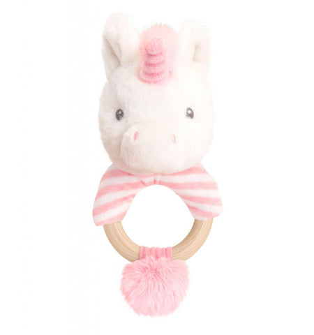 Keel, soft toy, Keel eco - Twinkle unicorn ring rattle
