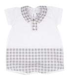 Rapife, rompers, Rapife - boys white and grey romper
