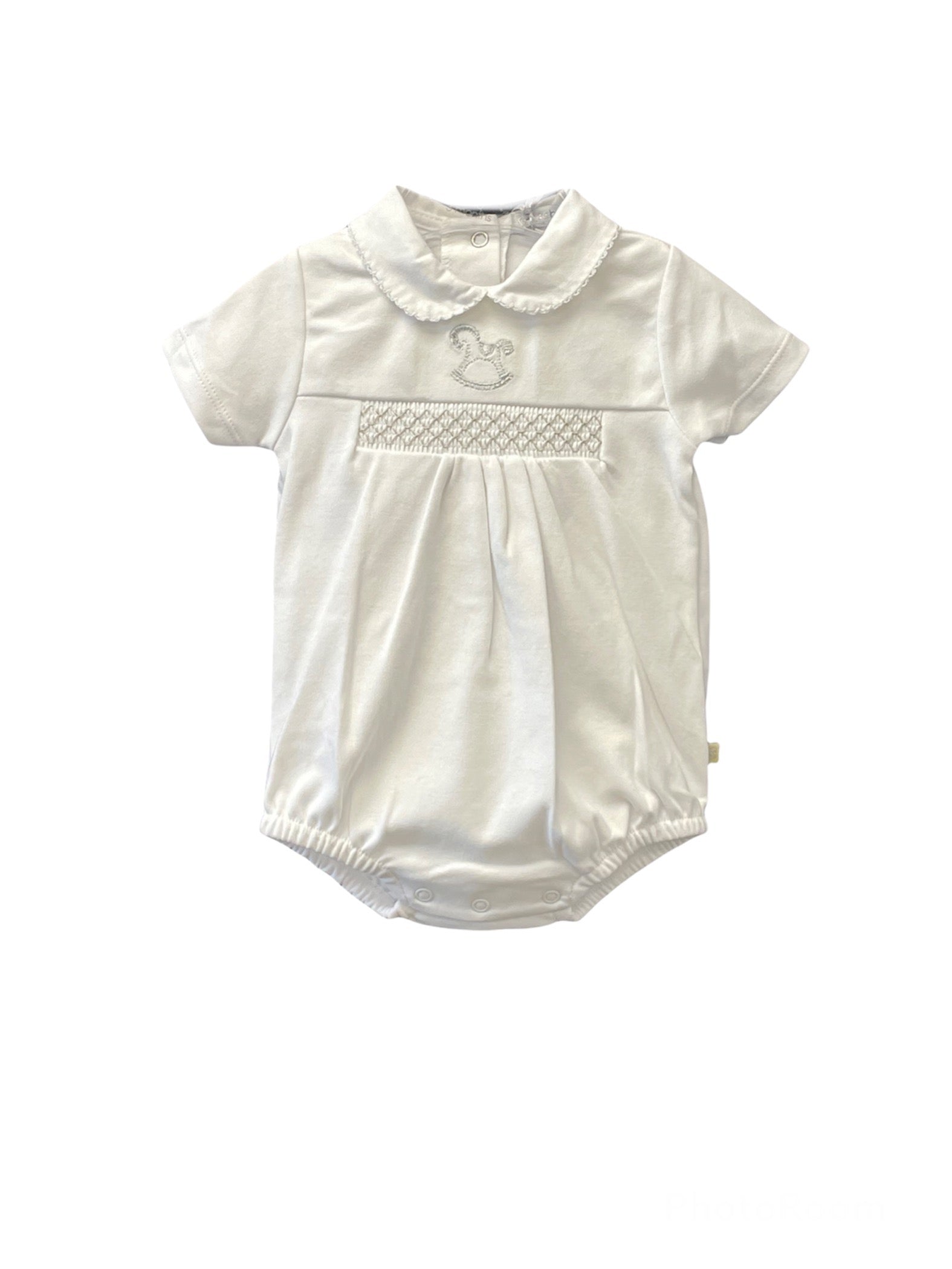 blues baby, romper, blues baby - Baby white romper BB0400