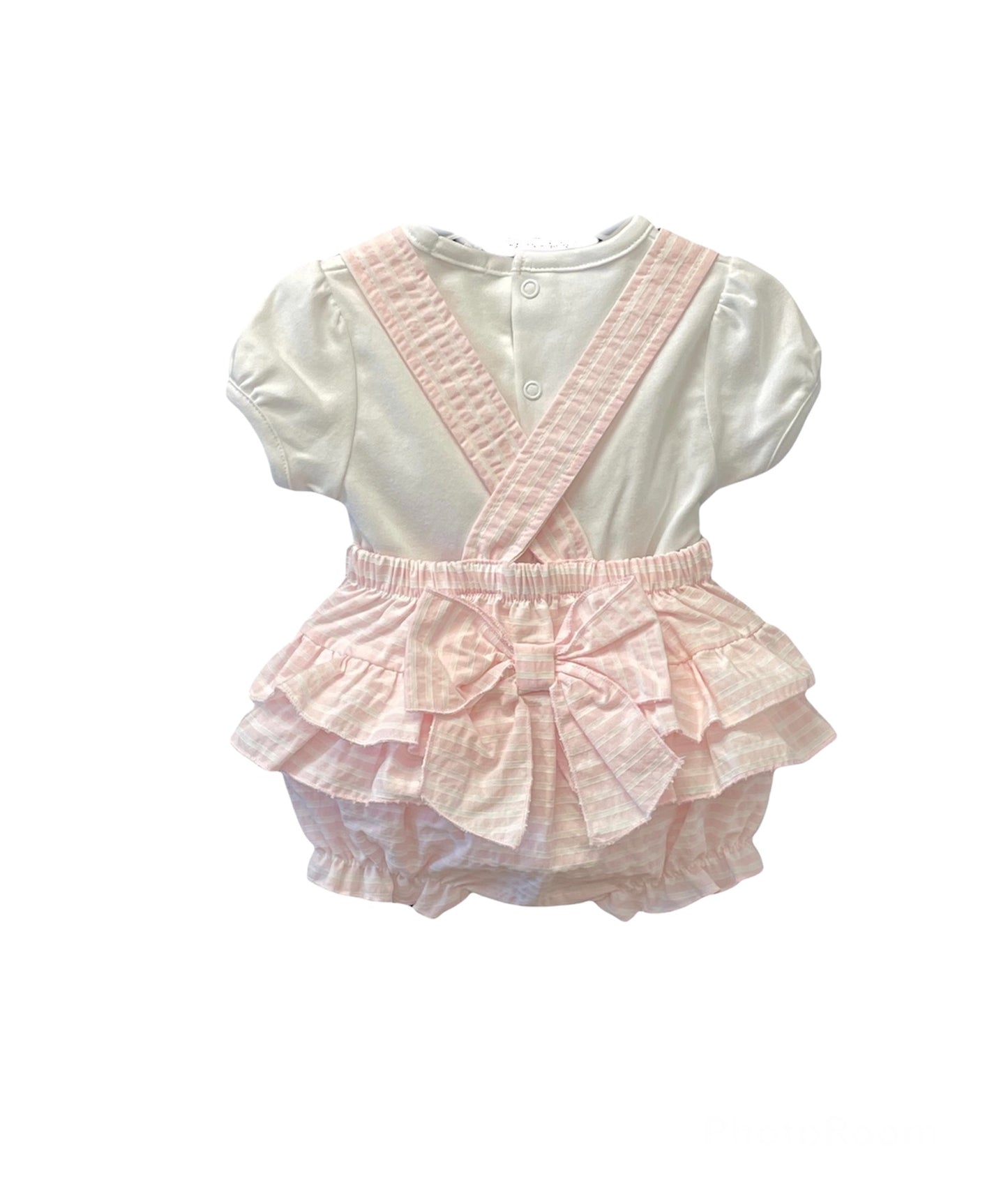 blues baby, Outfits, blues baby - Baby girls pink 2 piece dungaree set BB0377