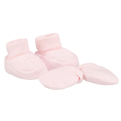 Emile et Rose, Gift box set, Emile et Rose - Baby Hat, Mitt & Bootie Gift Set, Nox PINK