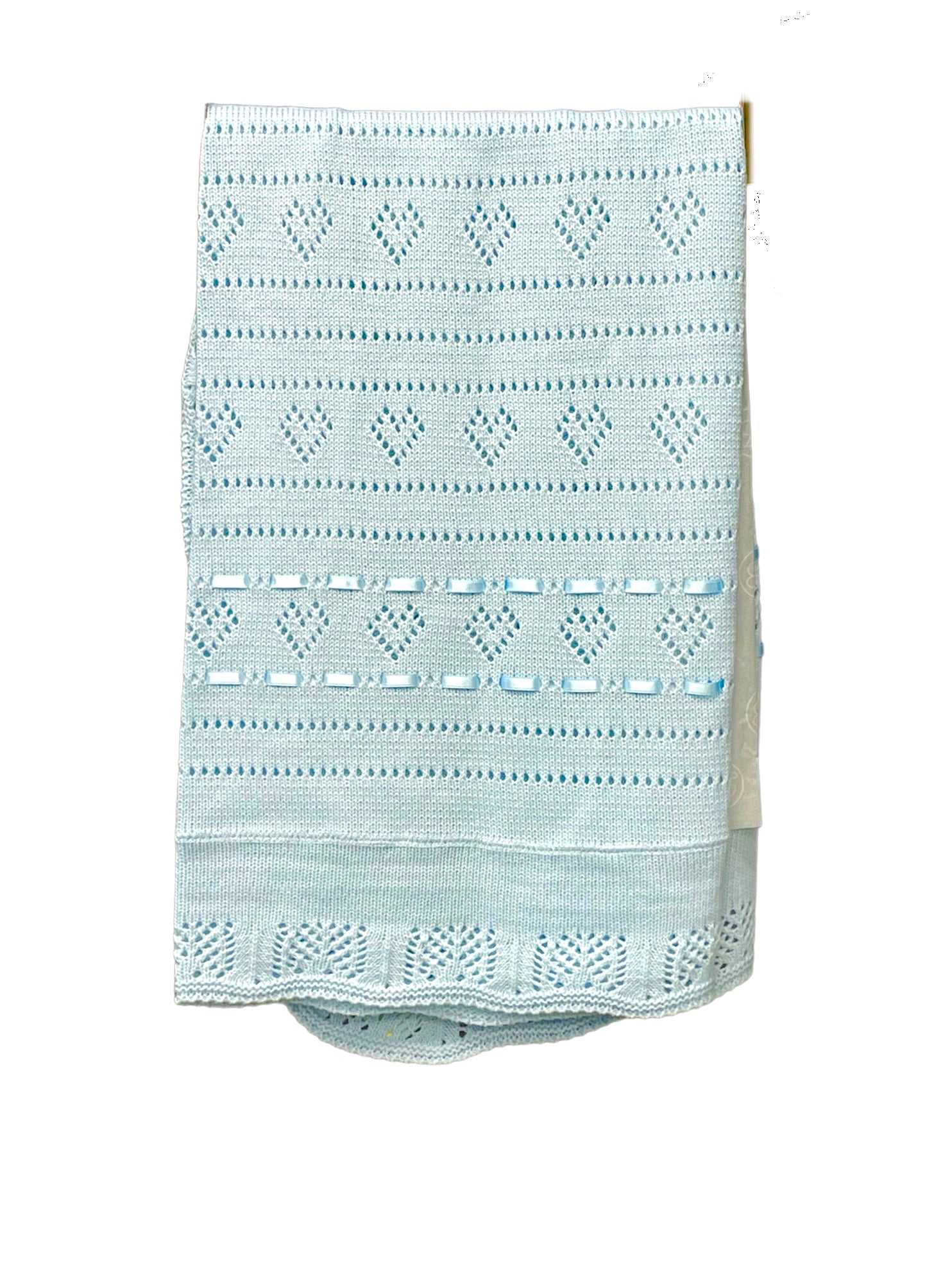 Betty Mckenzie, shawl, BeBo - baby shawl, blue / pink