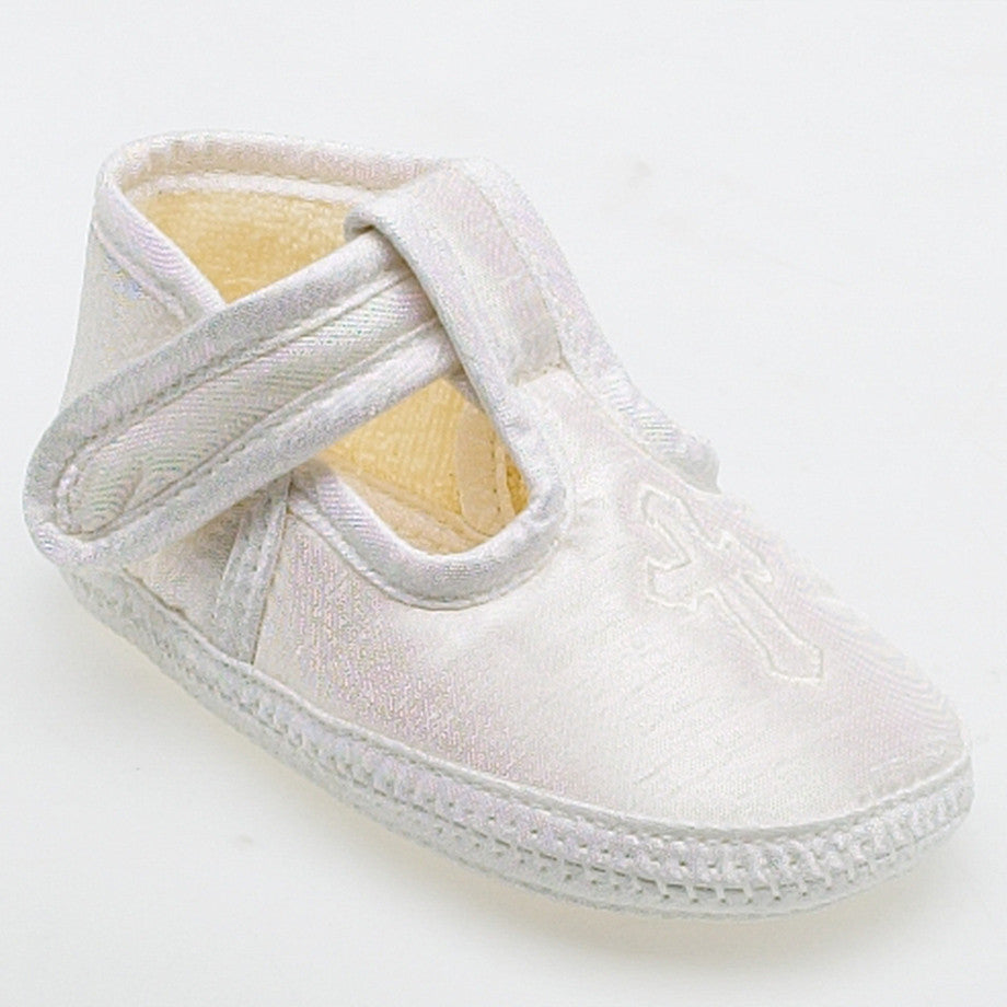 Early Days -  Christening shoe, ivory E034 | Betty McKenzie