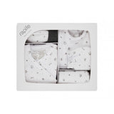Rapife, Baby Gift Sets, Rapife - 5 piece baby gift set, grey fairground print
