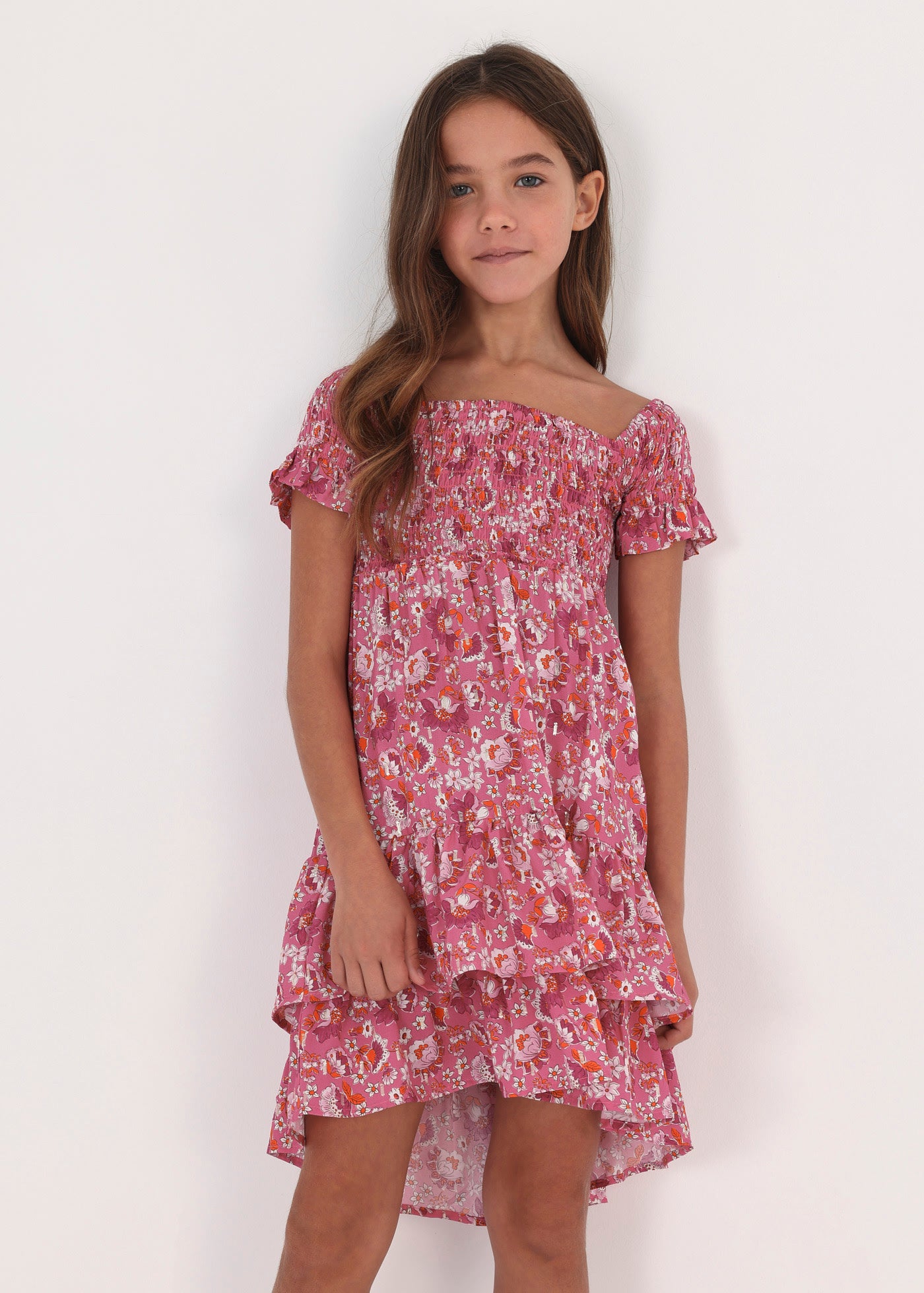 Mayoral, Dresses, Mayoral - Pink Floral Dress, 6928